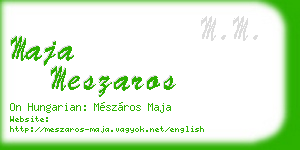 maja meszaros business card